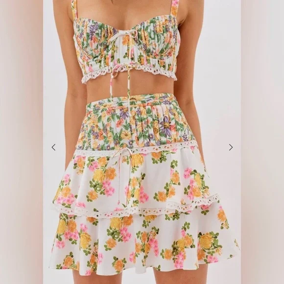 NEW Full Rosalyn Bra and Skirt Set For Love and Lemons 🍋❤️ - Picture 2 of 5